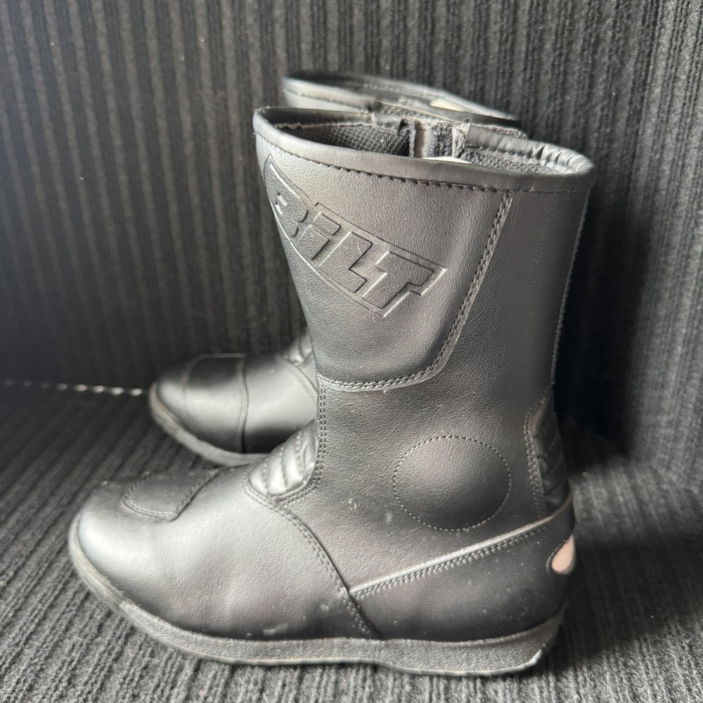 Bilt Women Black Hipora Waterproof Motorcycle Riding Boots Size 7